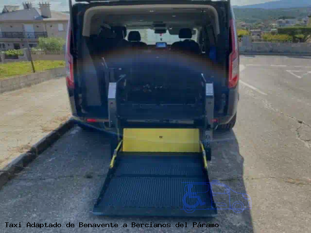 Taxi adaptado de Bercianos del Páramo a Benavente